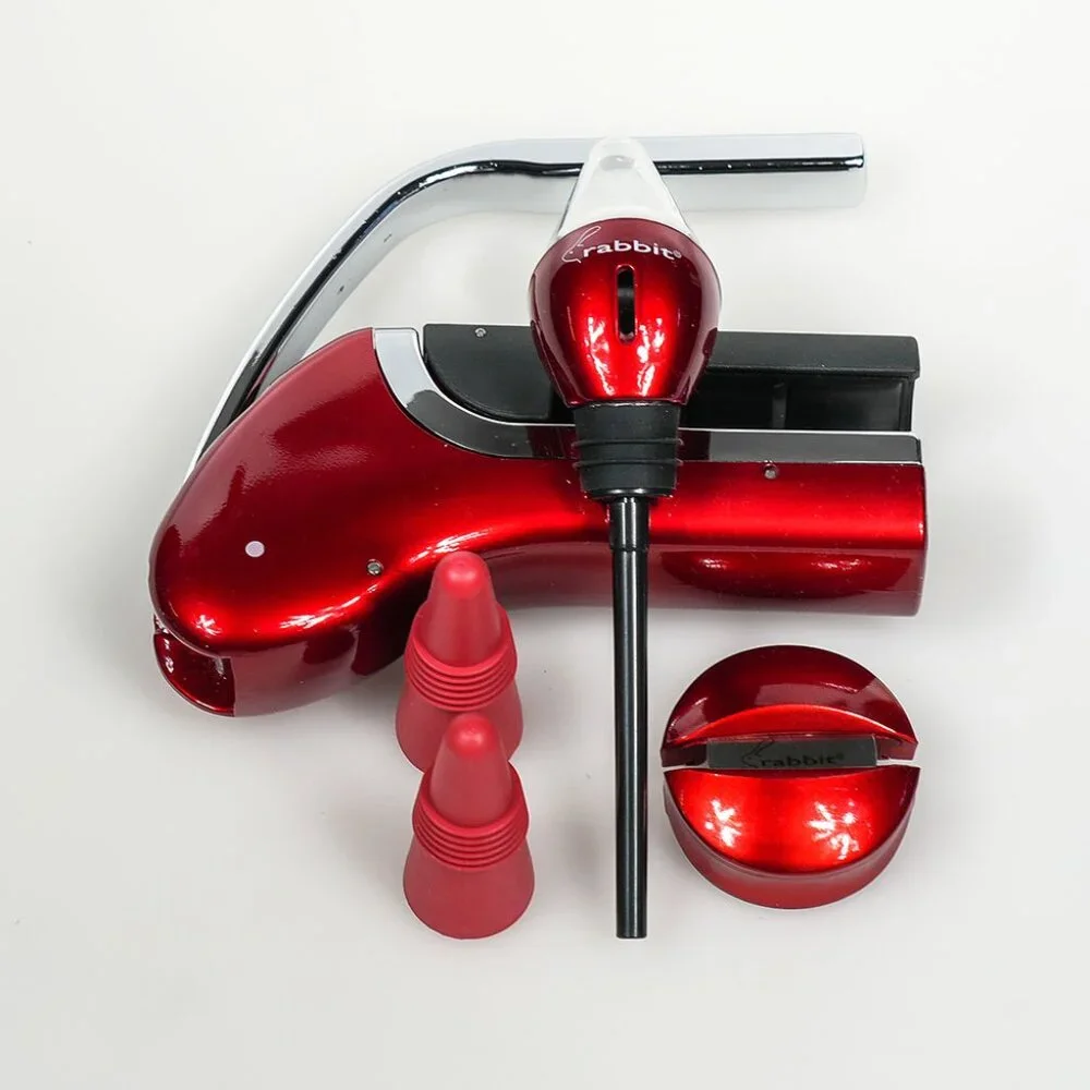 NIB Rabbit Wine Tool Set – Red Metallic Finish - Picture 1 of 3